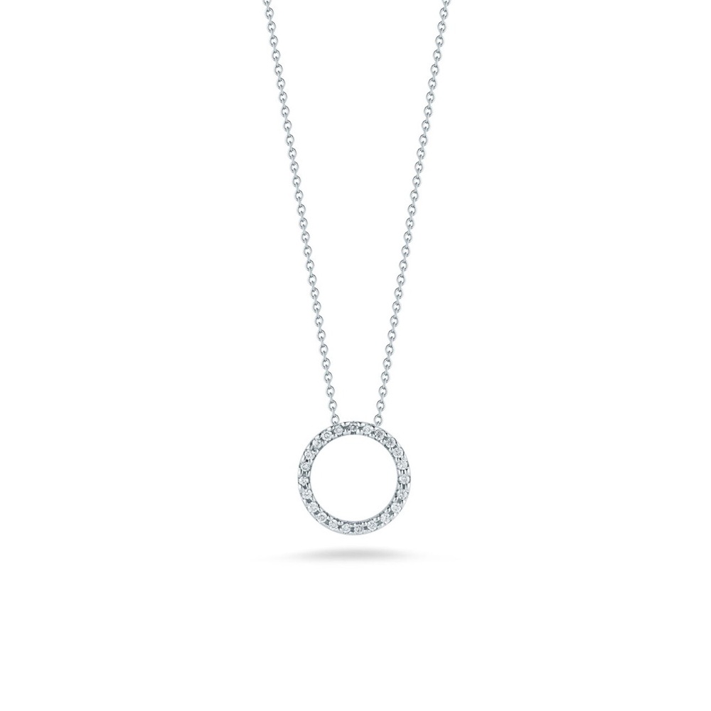 Roberto Coin Circle of Life White Gold Diamond Necklace